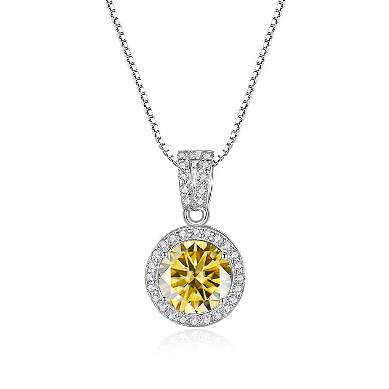 Moissanite Diamond Pendant Necklaces Luxury Chain