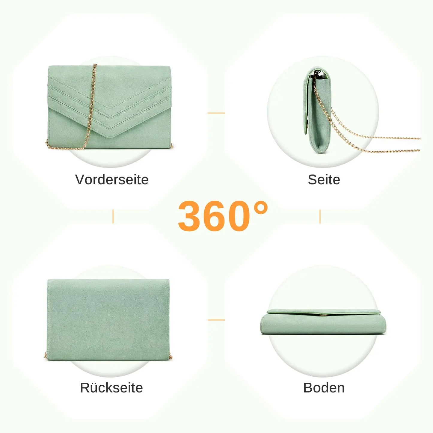Clutch Envelope Pochette Evening bag Elegant Fashion necklaces bag handbag for wedding