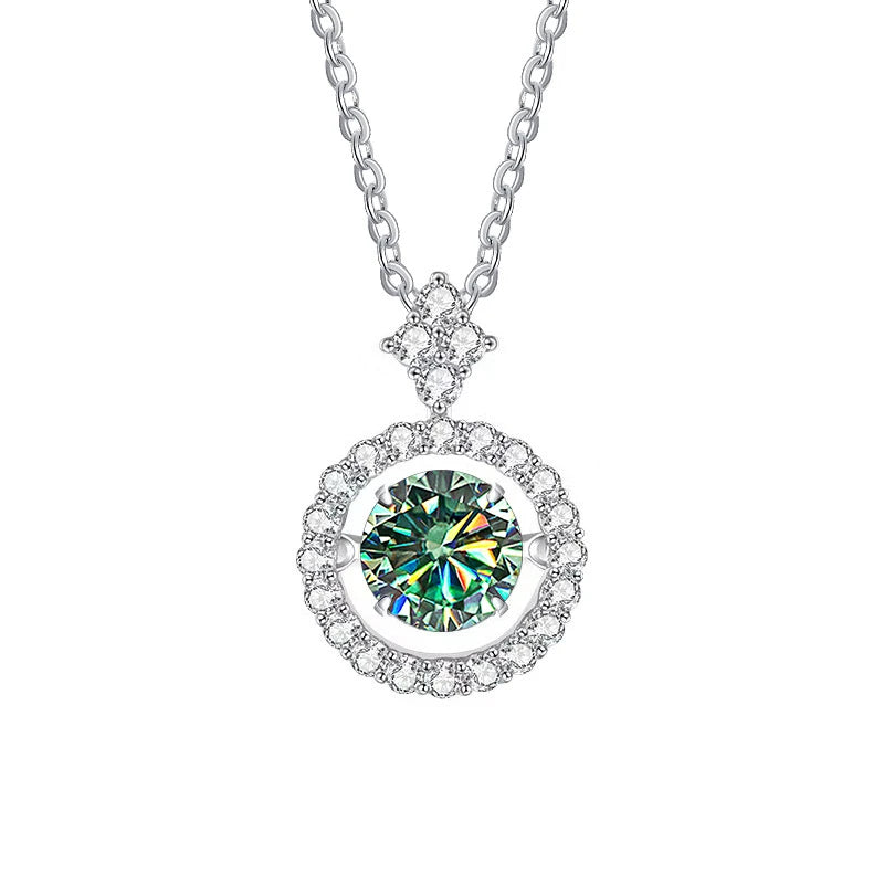 Simulated Diamond Necklace S925 Sterling Silver Jewelry