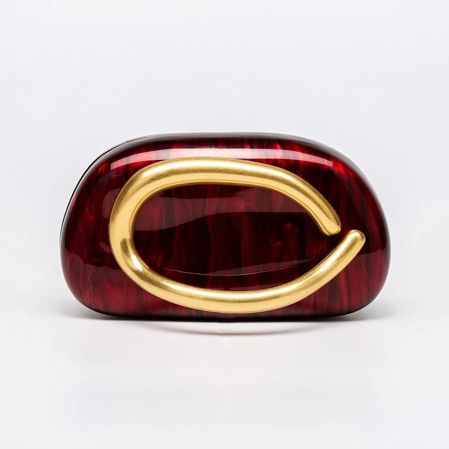 Trendy Acrylic Clutch Purses Metal Handle Purse Women's Evening Bag for Weddings Lady Parties Skin-Touch Coating Handbag