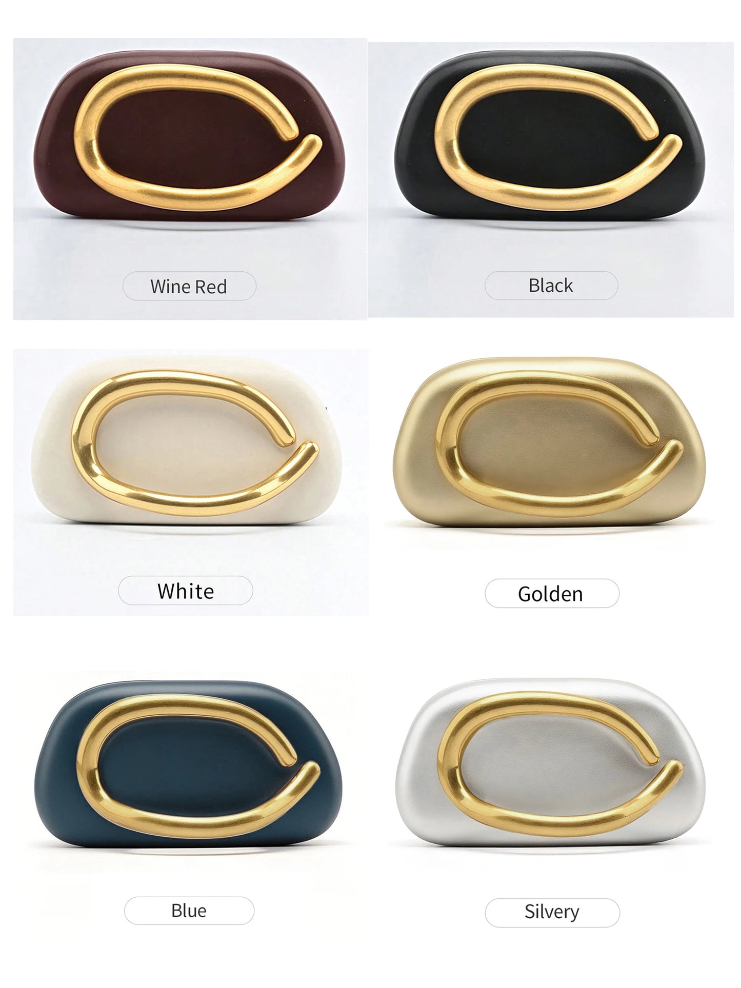 Metal Closure Clutch Evening Bags For Women Luxury Designer Handbag MINI wallet Vintage Elegant Oval Box Chain Strap Shoulder