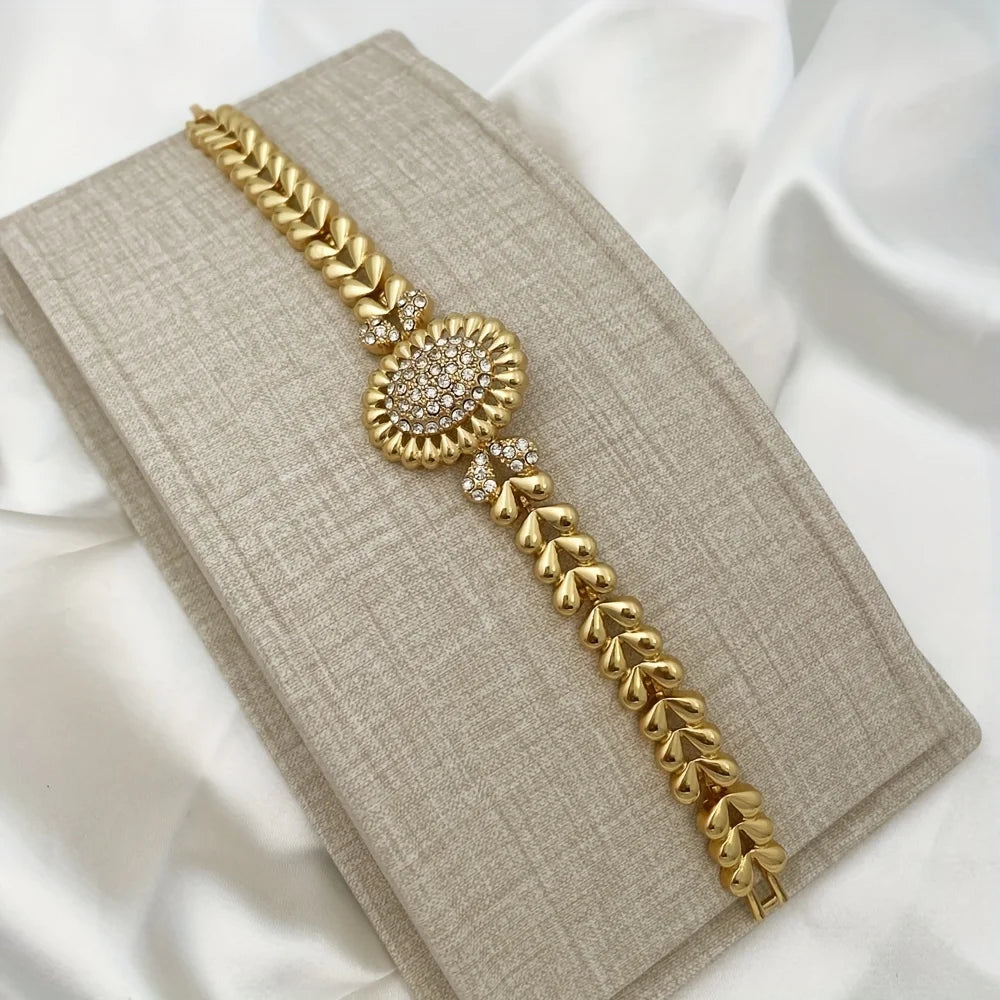 Women Necklaces Earrings Ring Bracelet 4Pcs Jewelry Sets