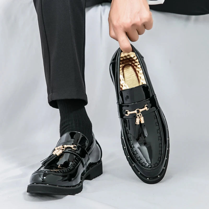 Loafers Tassel Fashion  Leather Casual Shoes for Men