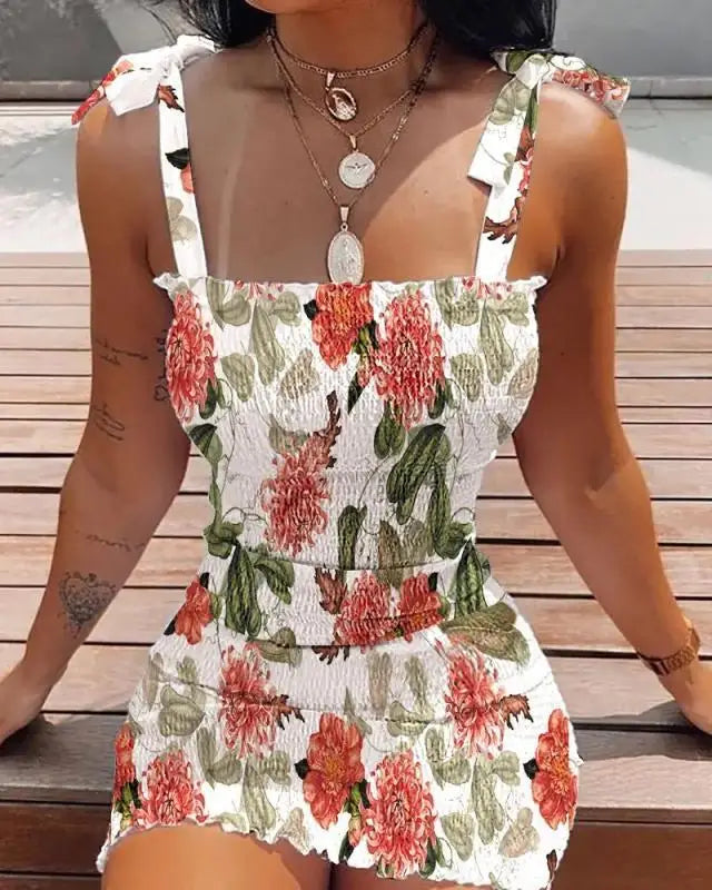 Elastic Waist Summer Sleeveless Off The Shoulder Party Dress