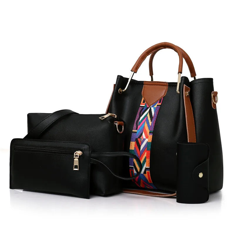 Luxury Handbag Large Capacity  4 set Bag  Shoulder Bag Wallet Card Case