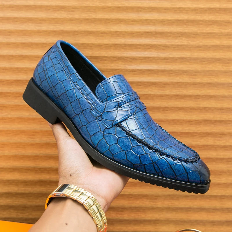 Luxury Loafers Men Slip-On Business,Office  and Wedding Dress Driving Shoes