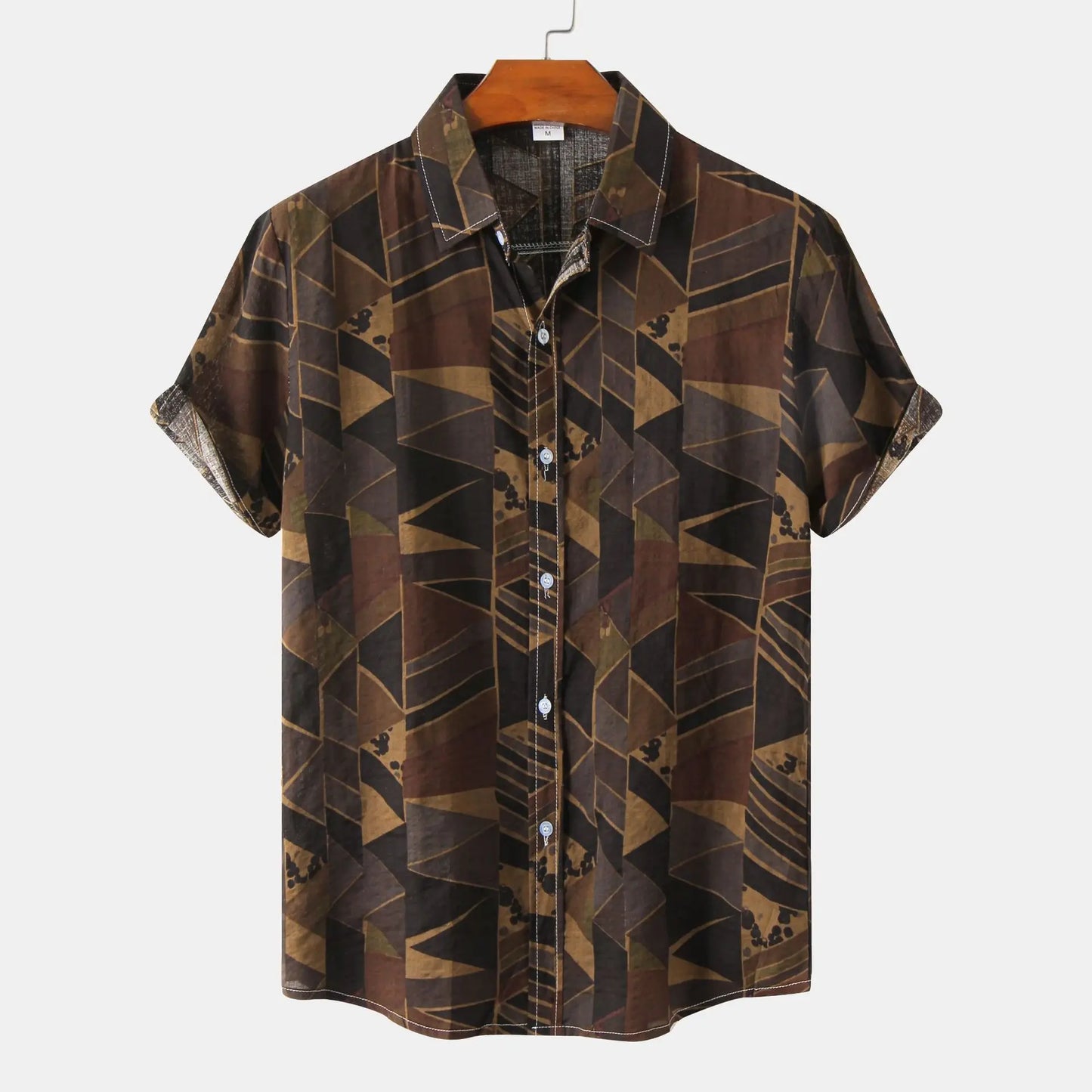 Summer  Fashion Social Beach Style Men Short Sleeve