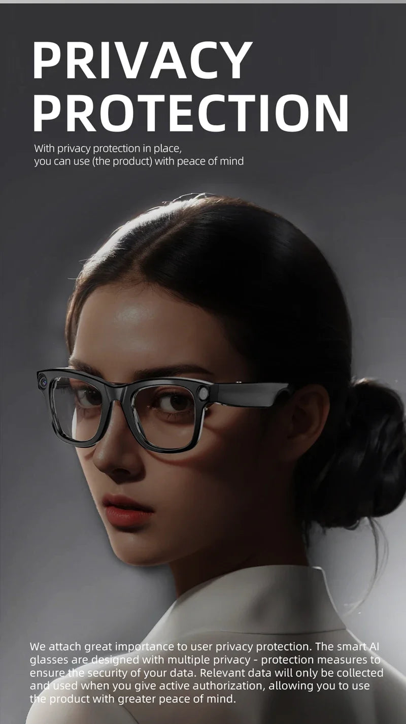 G300 Smart AI Glasses 1200W pixel AI Shooting Camera HD Photo Video Voice Call Translation Waterproof Bluetooth ChatGPT