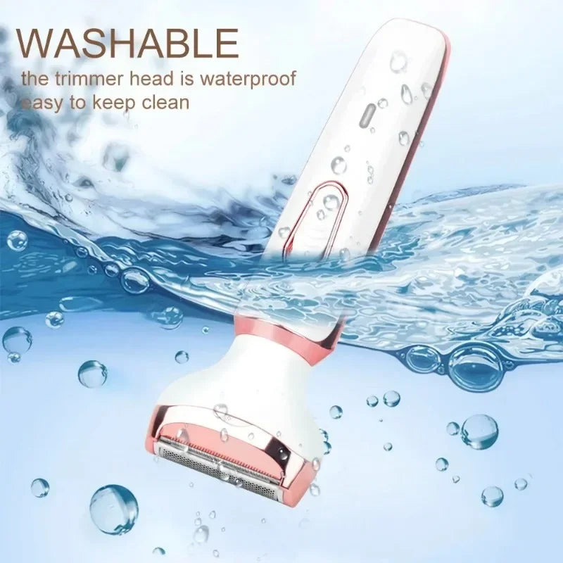 Electric Shaver for Intimate Care of Women's 4in1 Armpit Hair Private Area Pubic Hair Trimmer
