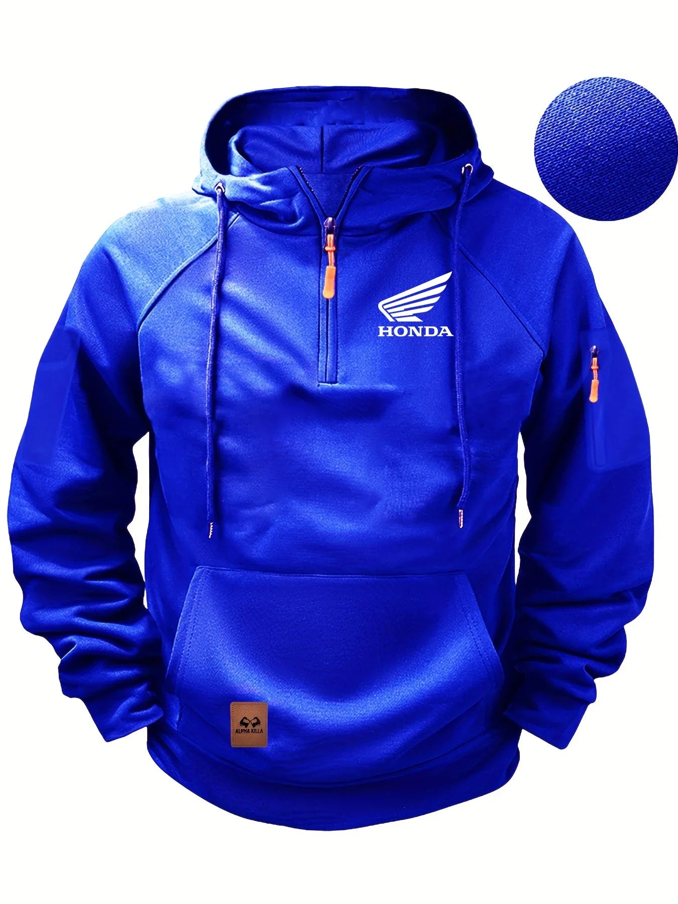 New Honda Racing Team Outdoor Cycling Fashion Street Half Zip Hoodie For Men