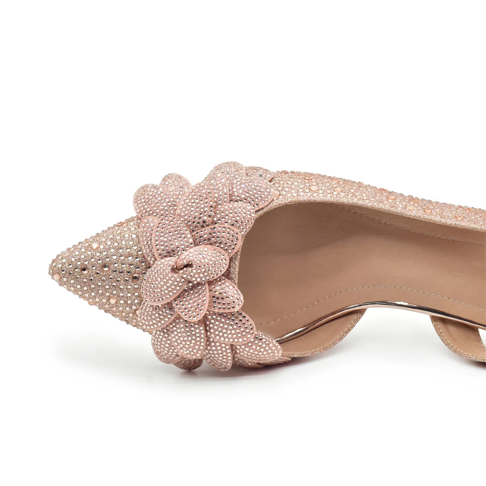 Medium Heeled Sandals for Women Fashion Wedding Party Shoes and Bags Set