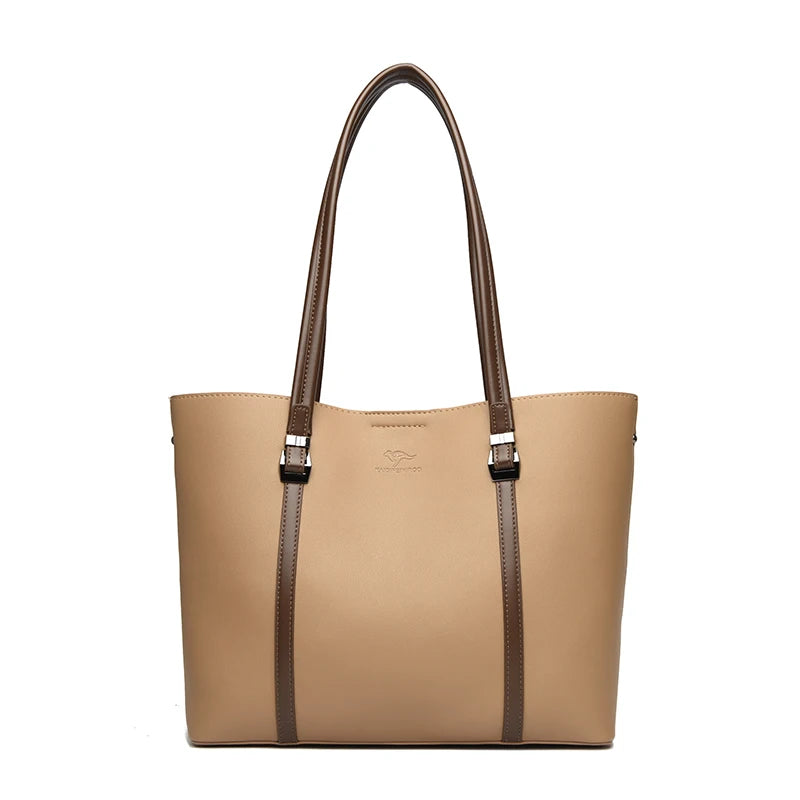 Large Capacity Shopping Luxury High Leather Ladies Bag