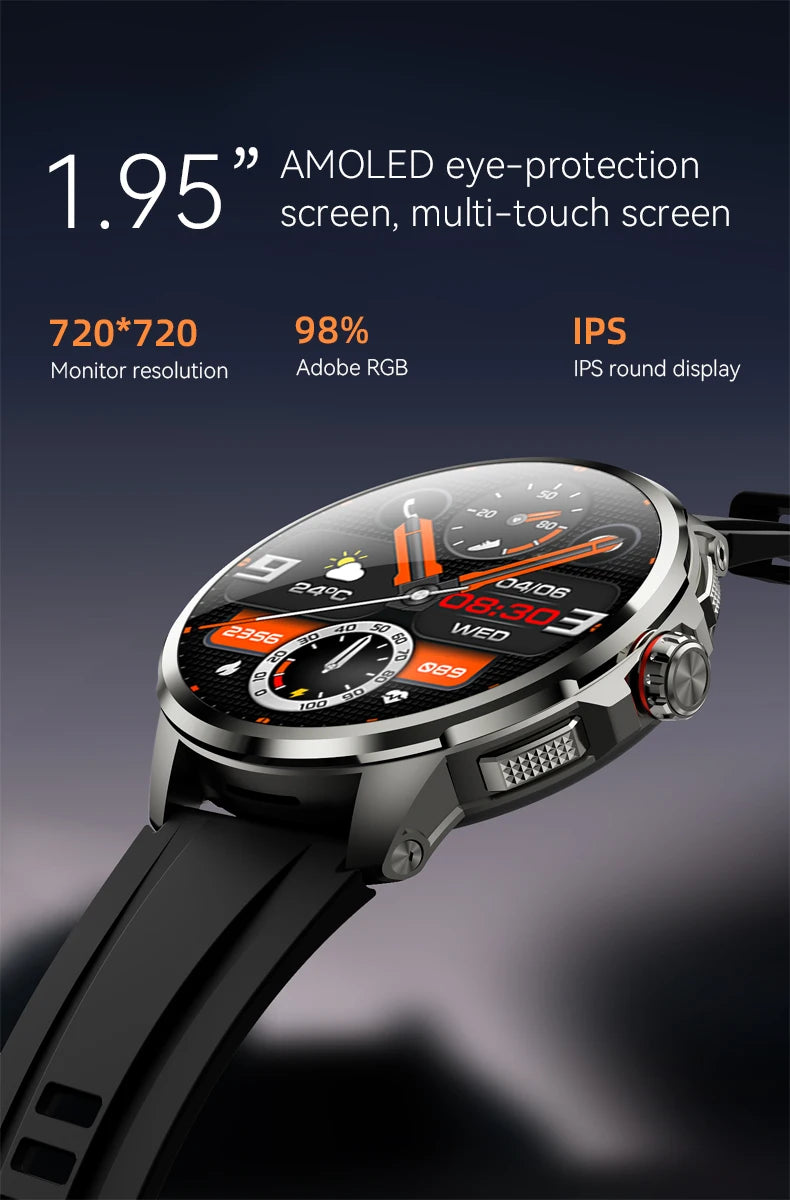 5G/4G Full Netcom 8GB+128GB RAM Smart Watch 1.95 inch 2100mah Battery 900W Camera GPS WIFI Google APPS Smartwatch