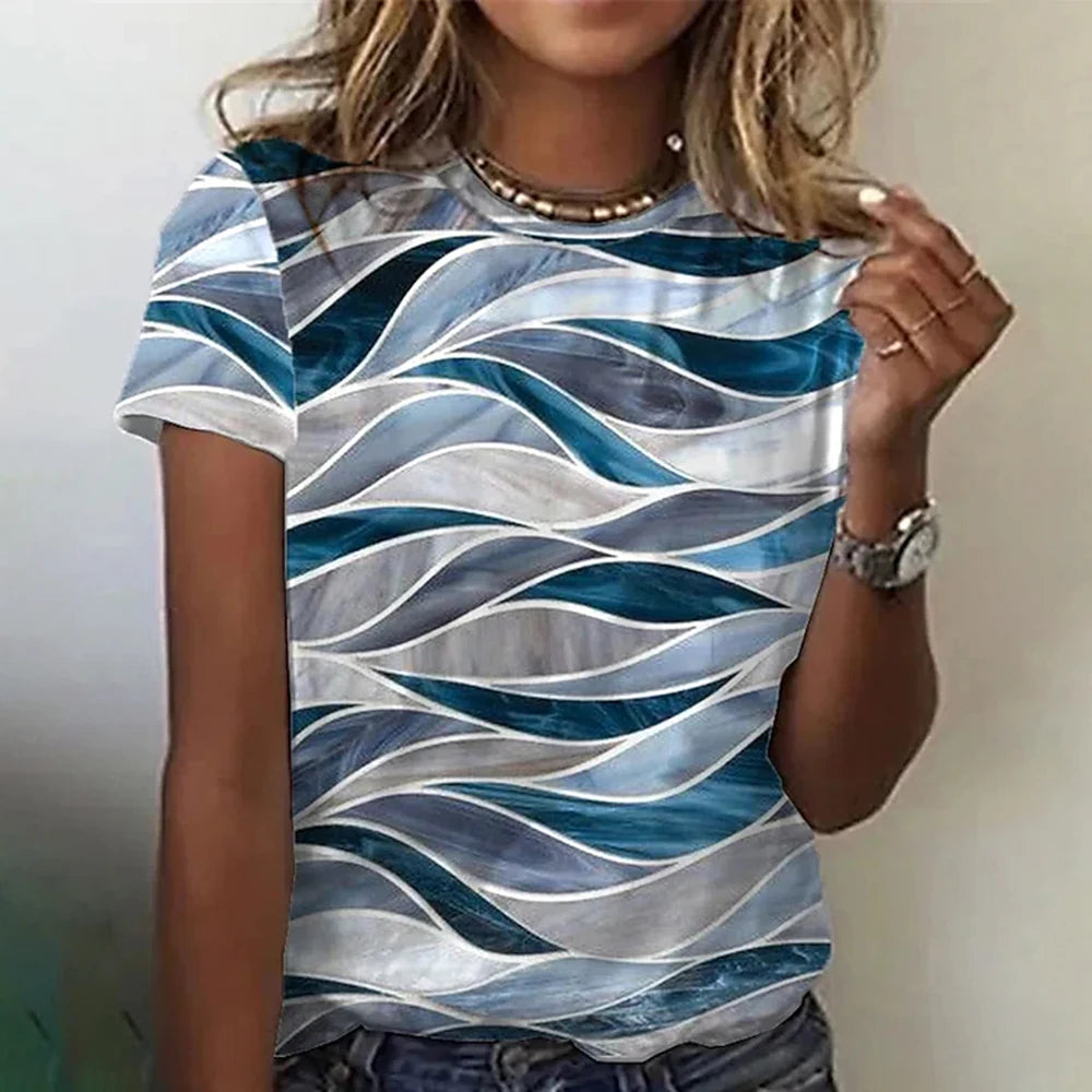 Women's Short Sleeve T-Shirts New Casual T-Shirt Top