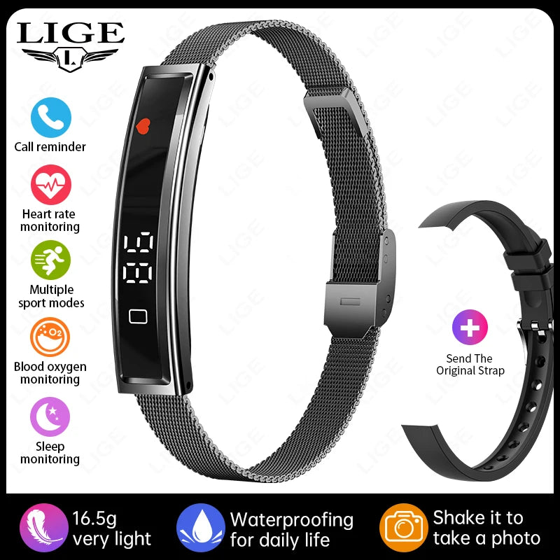 Health Smart Band Fitness Tracker Smartwatch with Heart Rate Blood Oxygen Sleep Monitor Waterproof Pedometer Watch for Unisex
