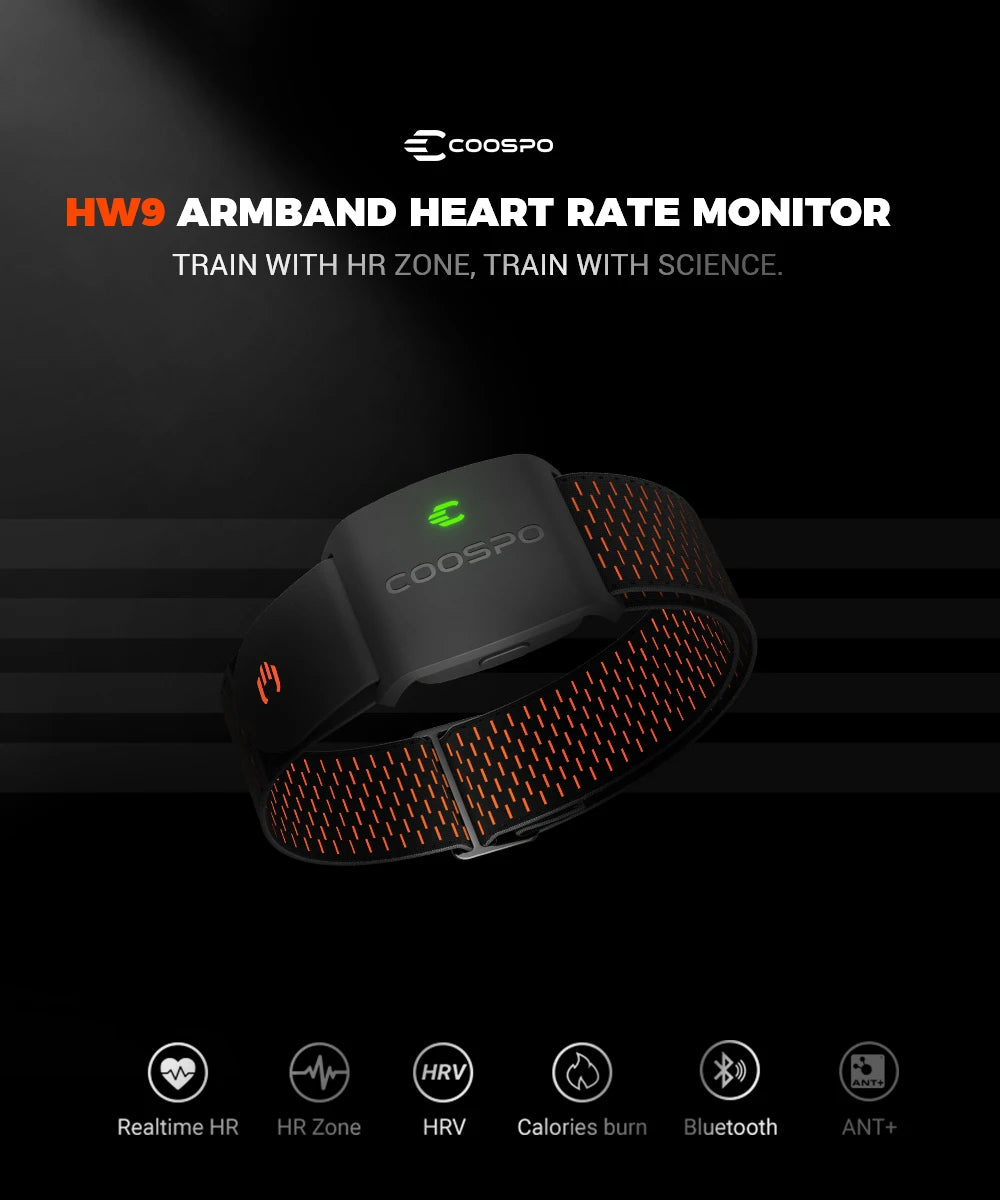 Heart Rate Monitor with HR Zones/Calories HRM Sensor for Fitness Cycling BLE5.0 ANT+ for Peloton,Zwift,Wahoo
