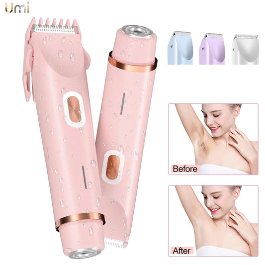Electric Shaver for Women Bikini Legs Underarm Pubic Hairs Rechargeable And Detachable Head
