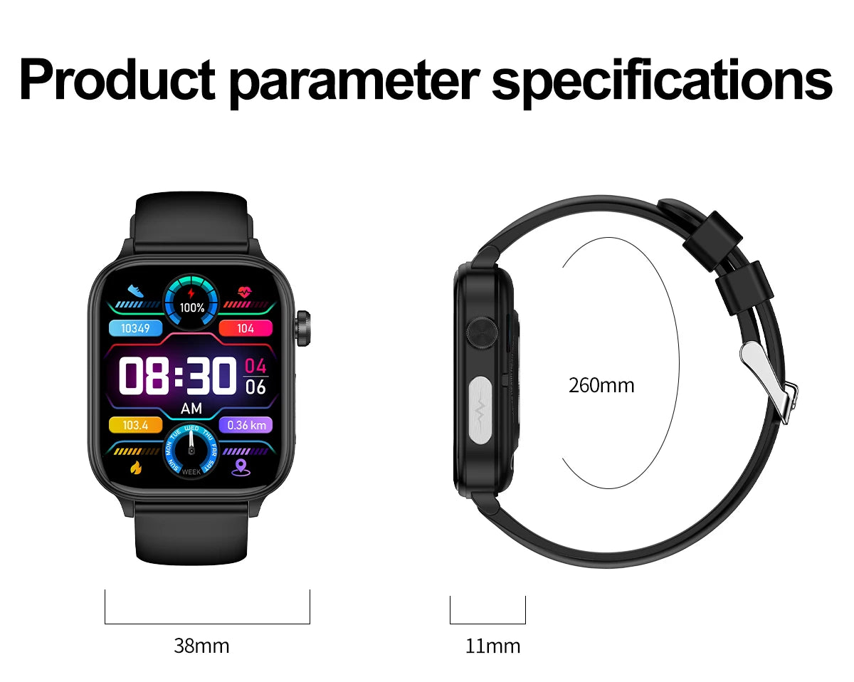 New ECG+PPG AI Health Diagnose Smart Watch Men And Women, Blood Lipid BP Uric Acid Heart rate Tracker