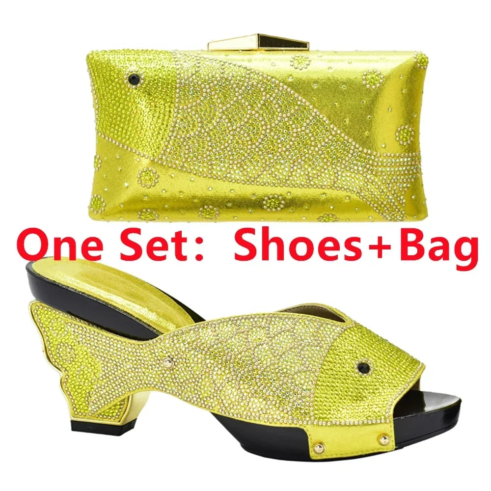 Matching Shoes and Bag Set for Wedding  Women Shoes and Bag Set