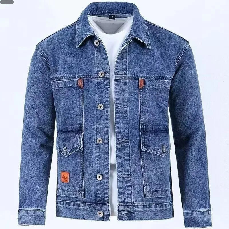 Denim Jacket Spring Autumn New Style High Street Multi Pocket
