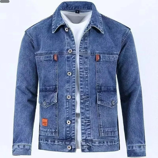 Denim Jacket Spring Autumn New Style High Street Multi Pocket