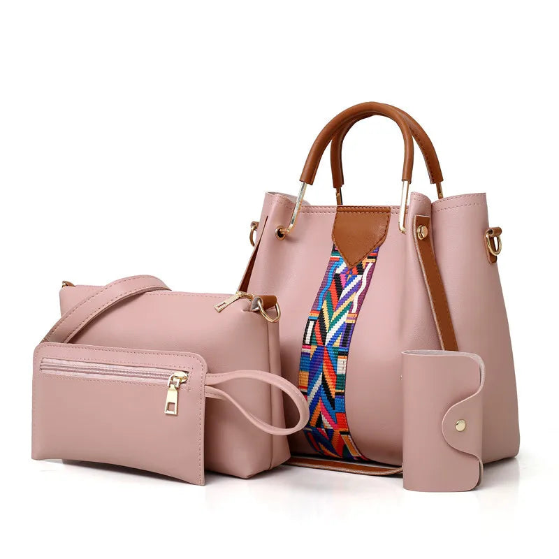 Luxury Handbag Large Capacity  4 set Bag  Shoulder Bag Wallet Card Case