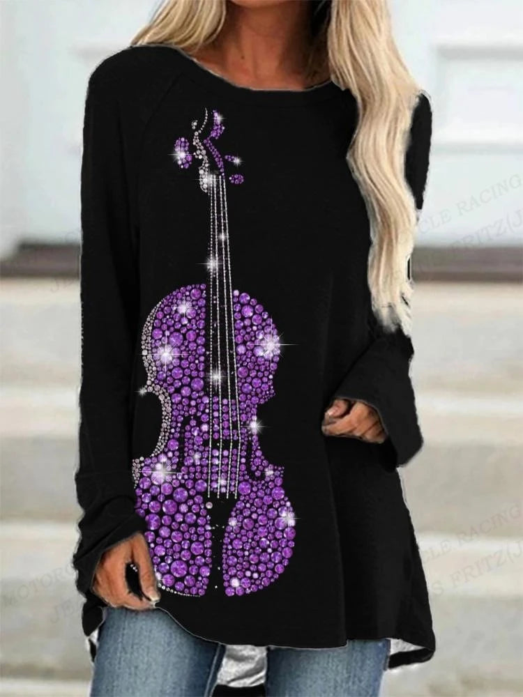 Music T shirt Long Sleeve Tops