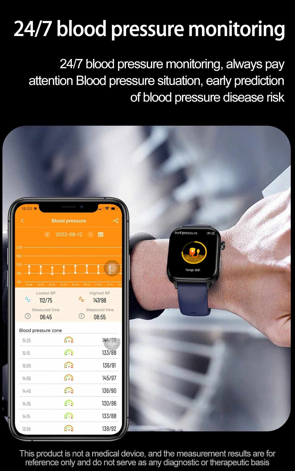 New ECG+PPG AI Health Diagnose Smart Watch Men And Women, Blood Lipid BP Uric Acid Heart rate Tracker