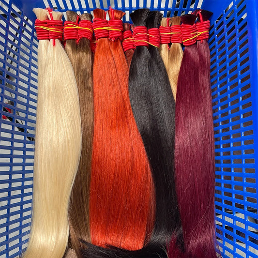 100% Real Virgin Human Hair Bulk Extension 1b 613 Blonde Hair Bulk 10A Weaving For Braiding Unprocessed No Weft Straight Hair