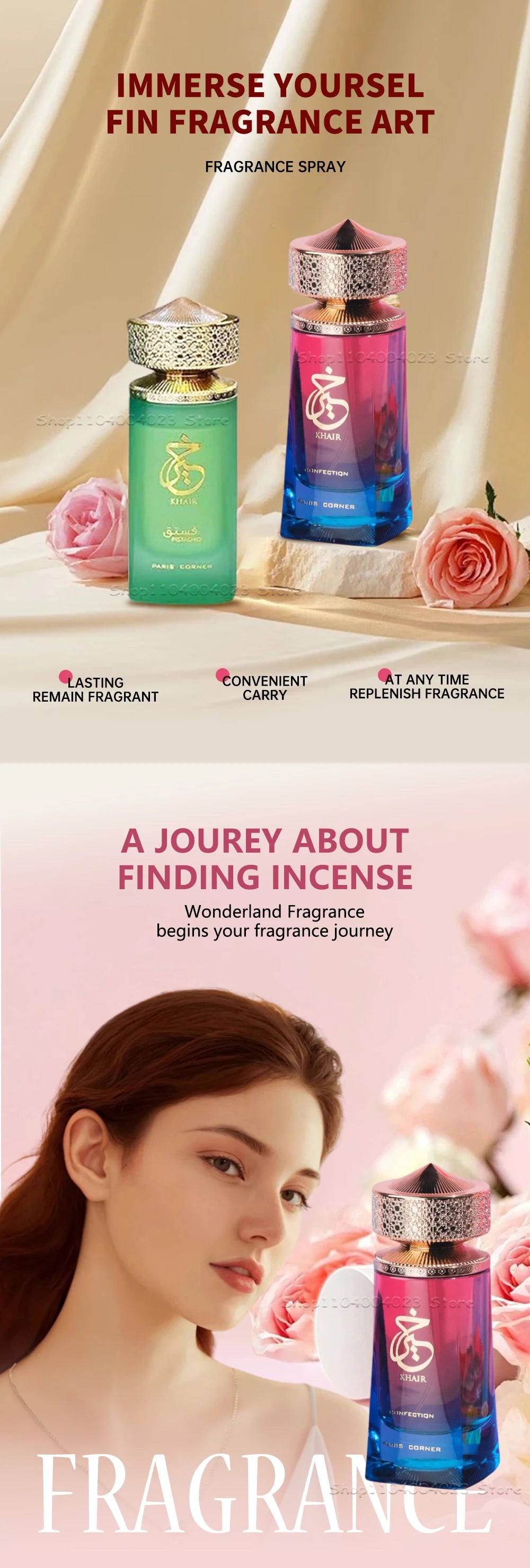 100ml Khair Confection Paris Corner Eau de Parfume Unisex Elegant Packaging