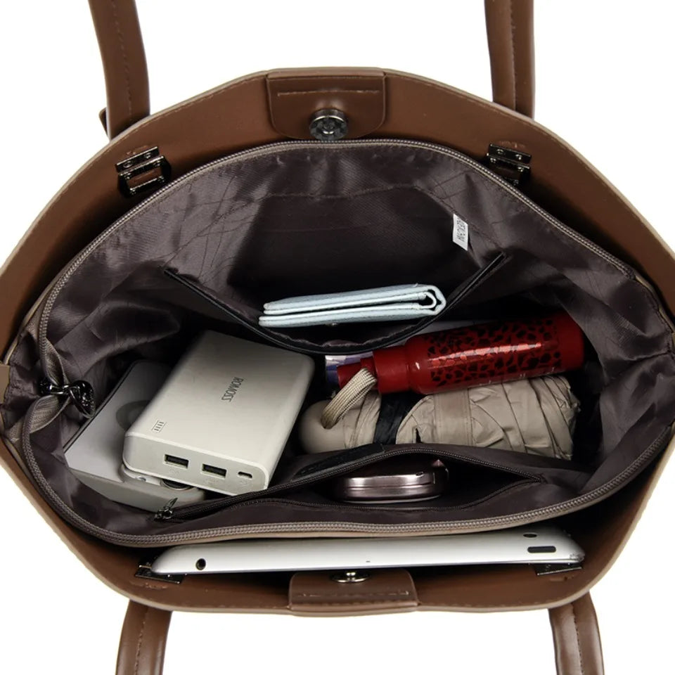 Large Capacity Shopping Luxury High Leather Ladies Bag