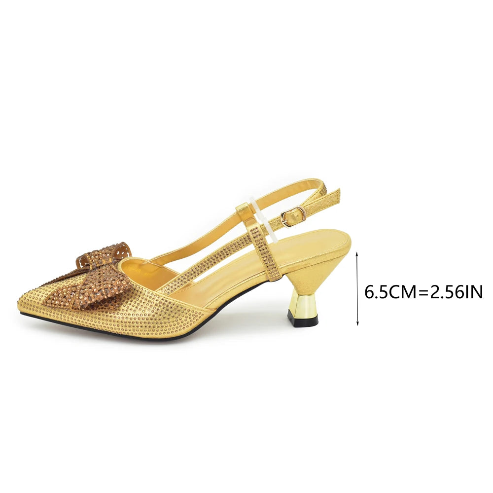 New Arrival Italian Shoe and Bag Set Designer Wedding Luxury  Shoes and Bag Set