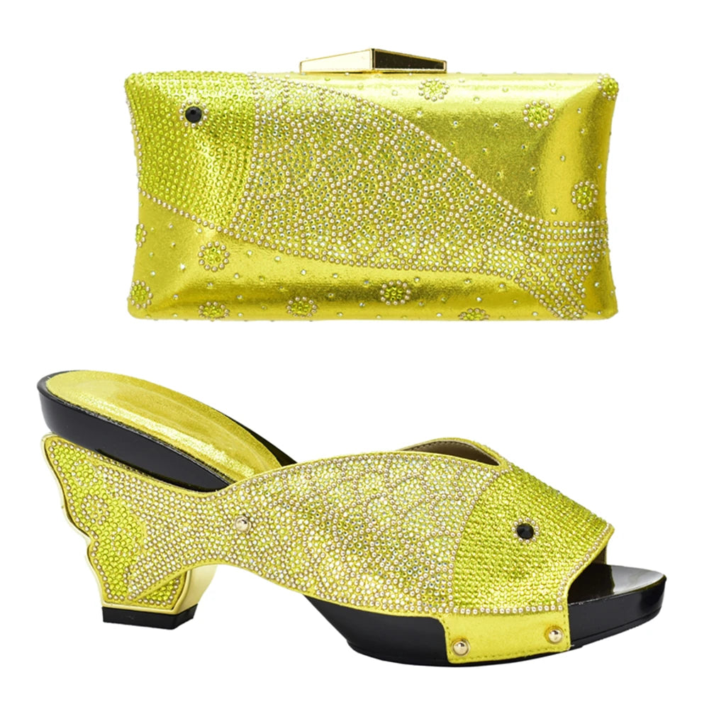 Matching Shoes and Bag Set for Wedding  Women Shoes and Bag Set