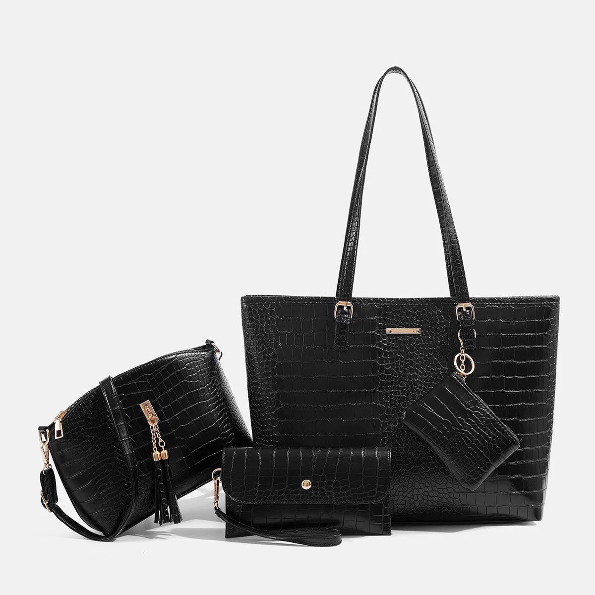 Crocodile Pattern  Large Capacity Four piece Set of Mother Bag