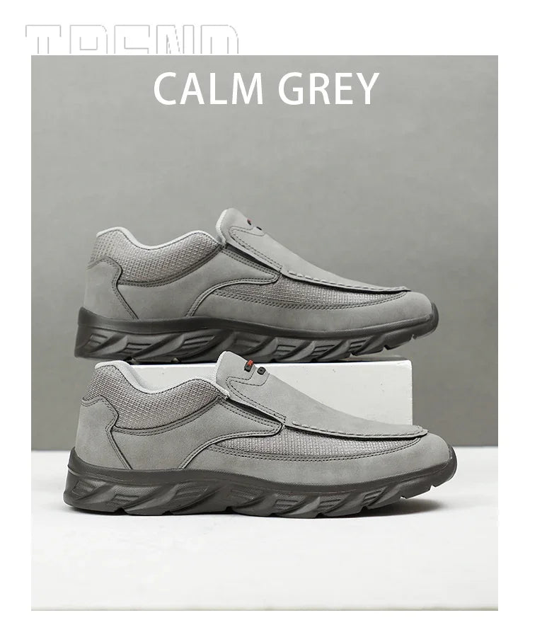 Men Sneakers Comfortable Leather Flat Footwear For Men