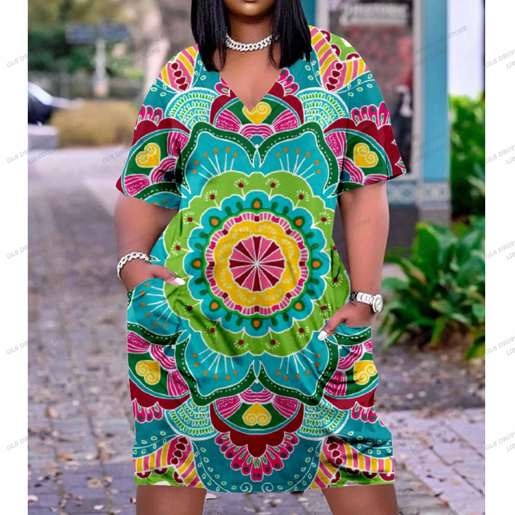 Black Africa Evening Boho Large Size Chain Sexy Dress
