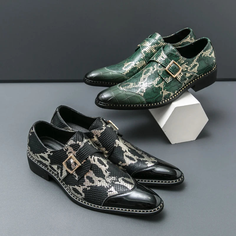 Chelsea Business Classic Leather Buckle Loafers, High Quality Low Heel Pointed Shoes