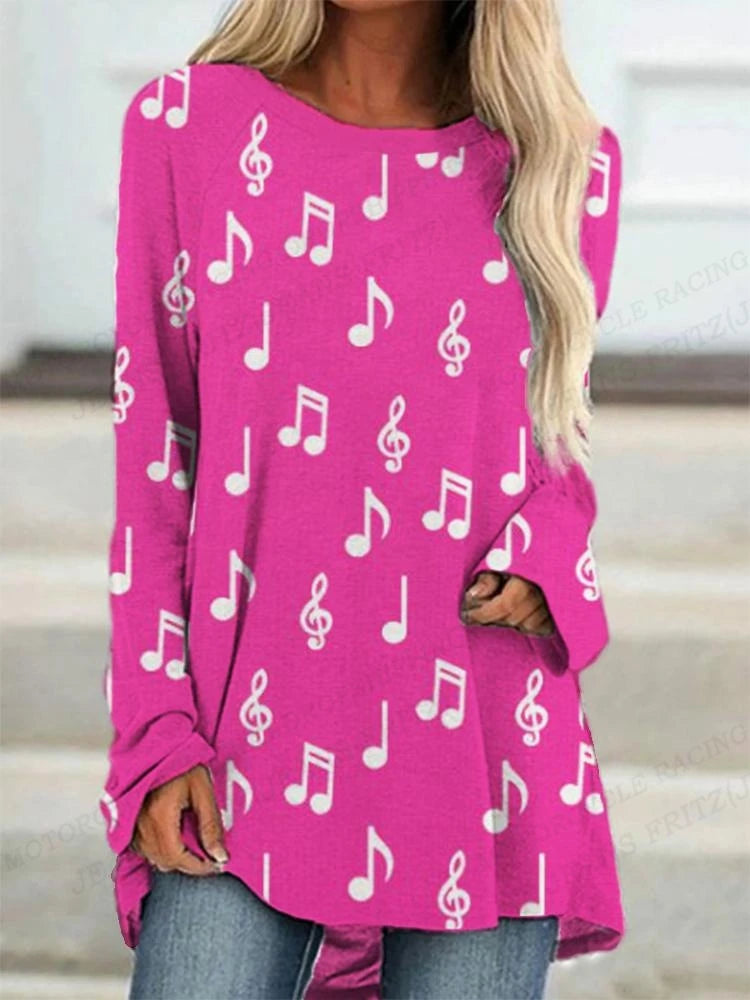 Music T shirt Long Sleeve Tops