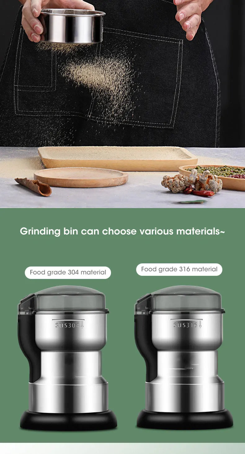 400W Electric Multifunctional Coffee Grinder Kitchen Cereal Nuts Beans Spices Grains Grinder Machine