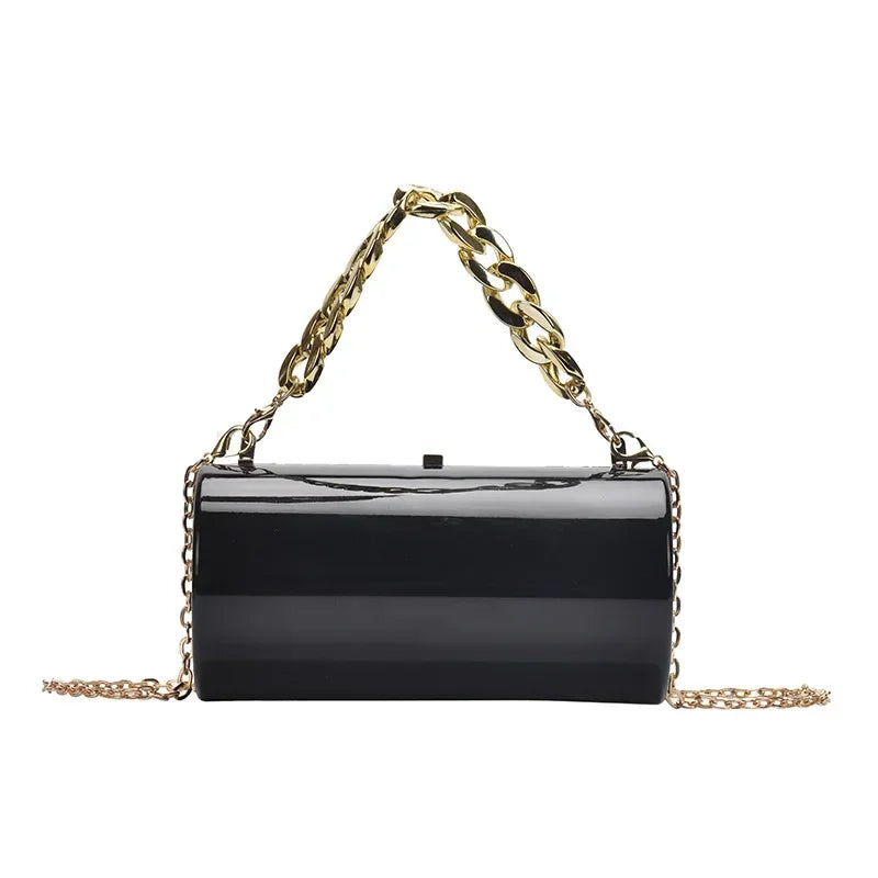 Women's Handbag Bags For Women 2026 Party Clutches Fashion Cylinder Mini Evening Purse Crossbody Shoulder Bag Gold Box Clutch