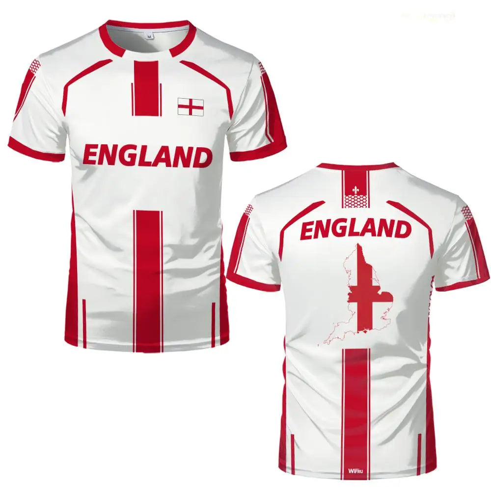 New England Flag Print T-shirt Summer Outdoor Sports Jersey