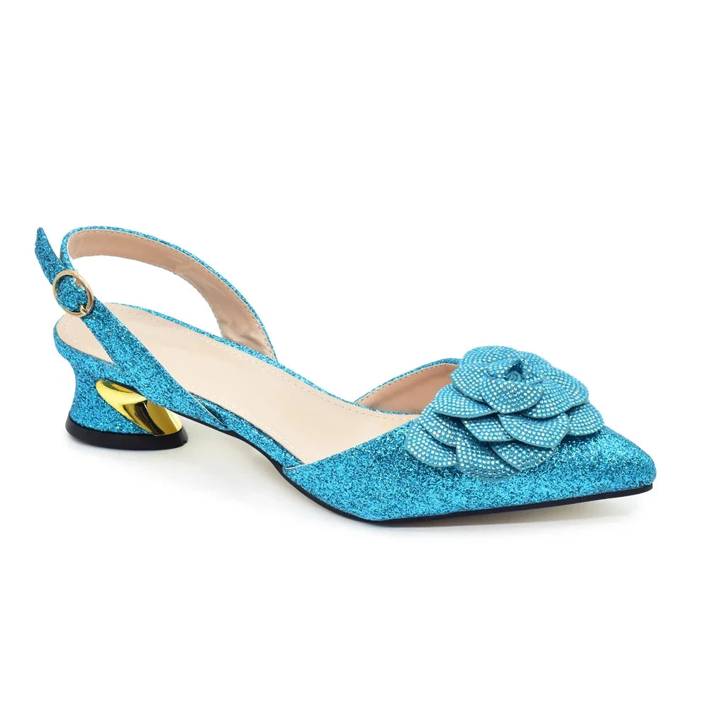 Ladies Shoe and Bag Set Latest Designers Luxury Italian Party Shoes and Bag