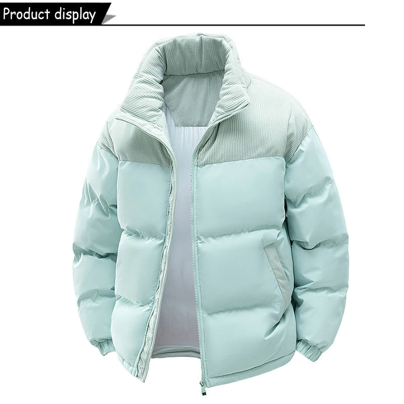 Winter  Outdoor Removable Hooded Windbreak Jacket  Warm Solid Jacket For Men