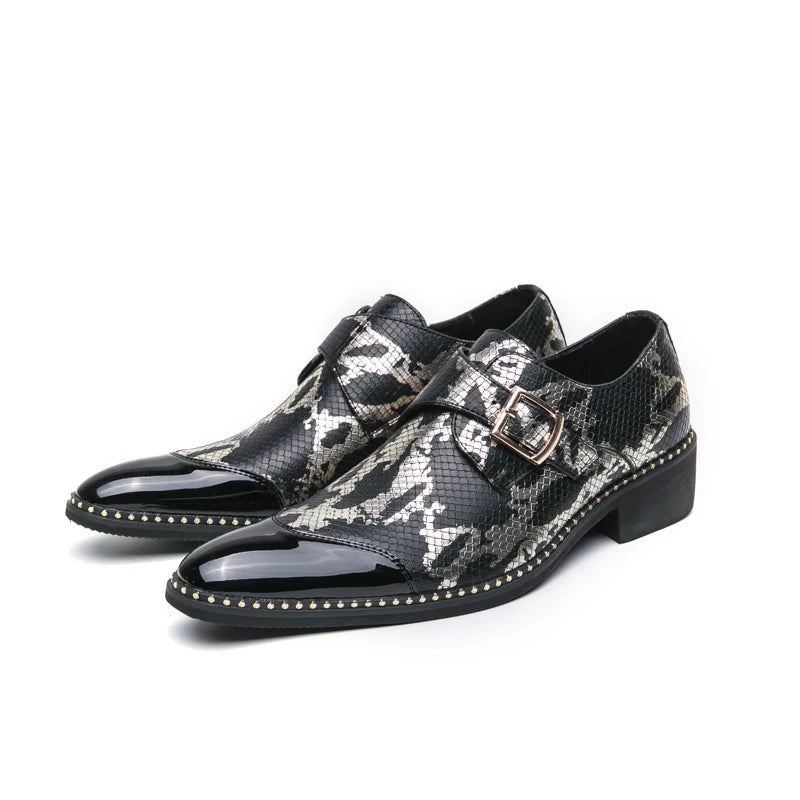 Chelsea Business Classic Leather Buckle Loafers, High Quality Low Heel Pointed Shoes