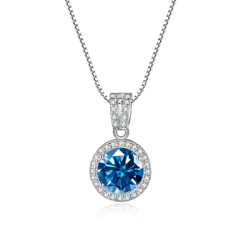 Moissanite Diamond Pendant Necklaces Luxury Chain