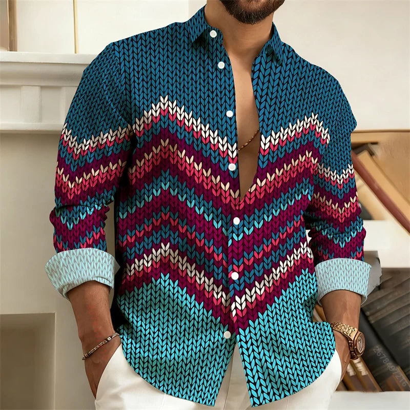 Long-Sleeve Shirt, Stylish Men's Shirt, Outdoor Streetwear Trendy Men's Top S-6XL