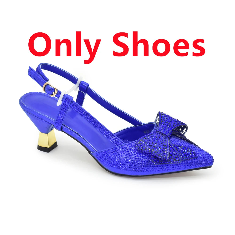 New Arrival Italian Shoe and Bag Set Designer Wedding Luxury  Shoes and Bag Set