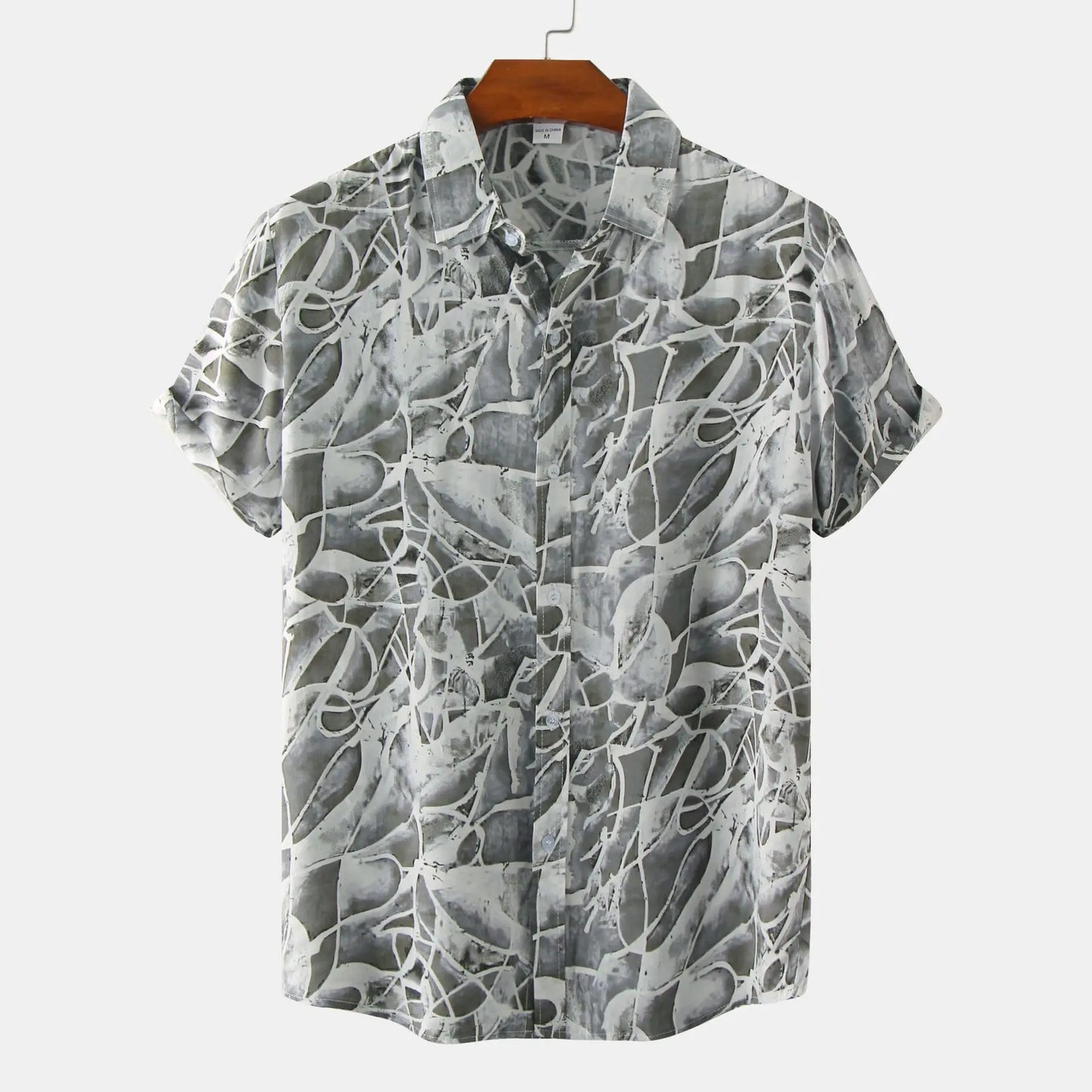 Summer  Fashion Social Beach Style Men Short Sleeve