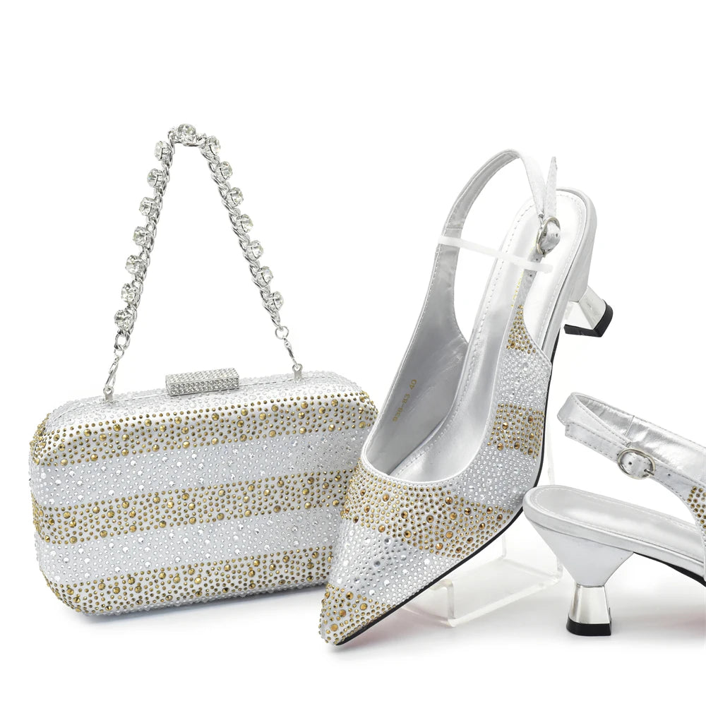 Shoe and Bags Set for Wedding Women Shoes and Bags