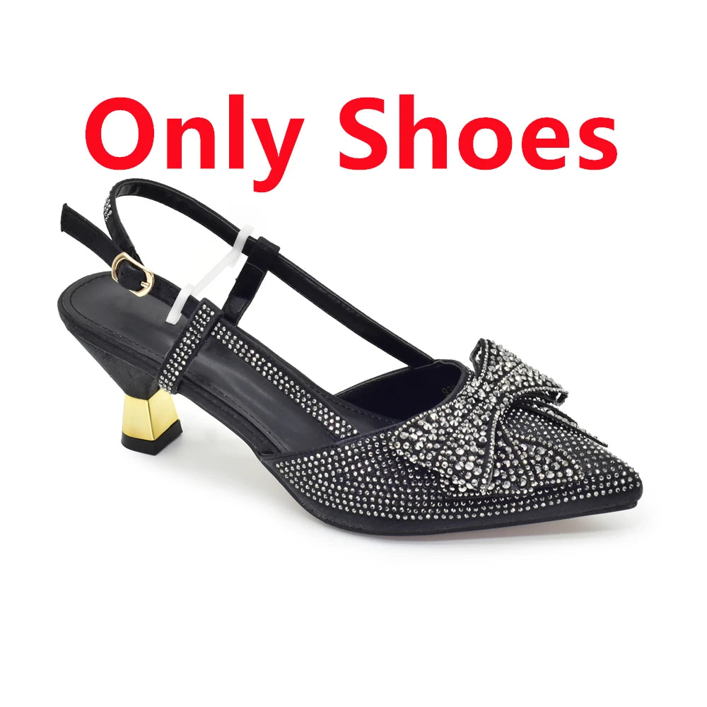 New Arrival Italian Shoe and Bag Set Designer Wedding Luxury  Shoes and Bag Set